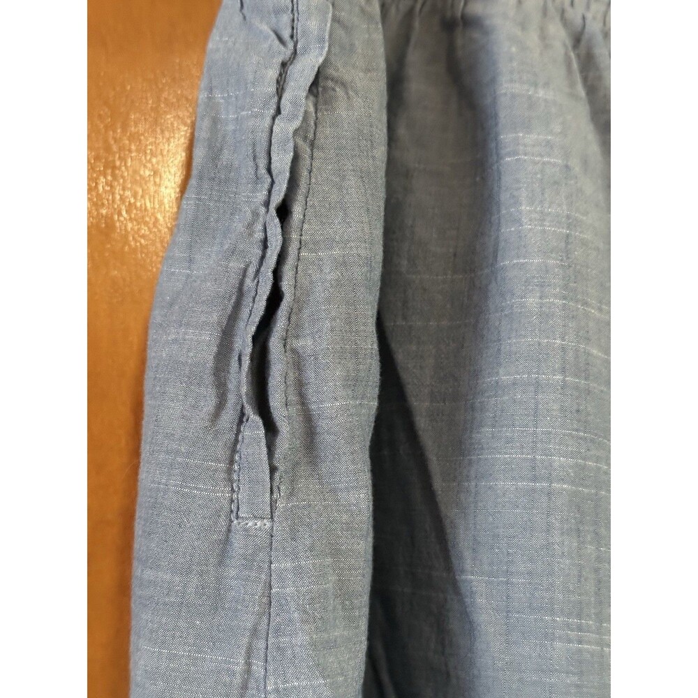 Merona Chambray Denim A Line Skirt Womens XXL Drawstring Elastic Waist Pockets - Picture 6 of 8
